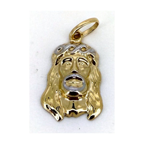 Medalla cara de cristo de oro 18k